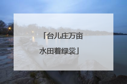台儿庄万亩水田着绿裳