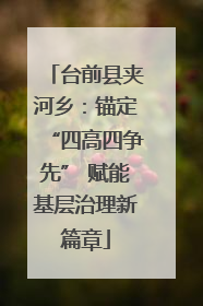 台前县夹河乡：锚定“四高四争先” 赋能基层治理新篇章