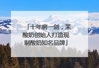 十年磨一剑，茉酸奶创始人打造现制酸奶知名品牌