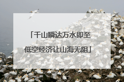 千山瞬达万水即至 低空经济让山海无阻