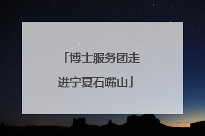博士服务团走进宁夏石嘴山