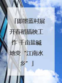 即墨蓝村展开春稻插秧工作 千亩盐碱地变“江南水乡”