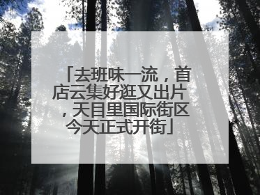 去班味一流，首店云集好逛又出片，天目里国际街区今天正式开街