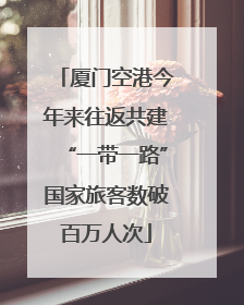厦门空港今年来往返共建“一带一路”国家旅客数破百万人次