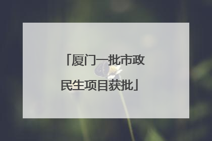 厦门一批市政民生项目获批