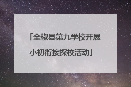 全椒县第九学校开展小初衔接探校活动
