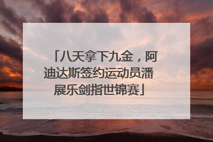 八天拿下九金，阿迪达斯签约运动员潘展乐剑指世锦赛