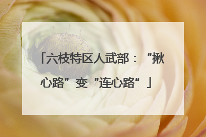 六枝特区人武部：“揪心路”变“连心路”