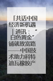 共话中国经济新机遇｜通讯：“白色黄金”铺就致富路——中国技术助力科特迪瓦橡胶产业增产增效
