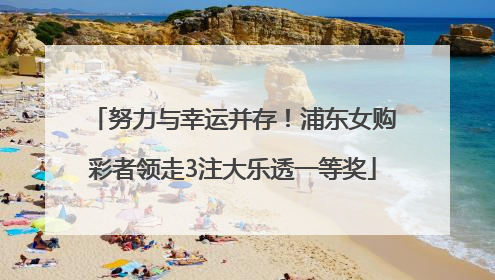 努力与幸运并存！浦东女购彩者领走3注大乐透一等奖