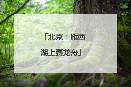 北京：雁西湖上赛龙舟