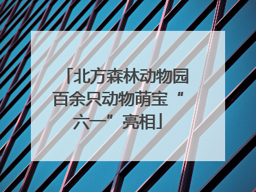 北方森林动物园百余只动物萌宝“六一”亮相