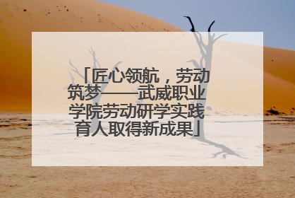 匠心领航，劳动筑梦——武威职业学院劳动研学实践育人取得新成果