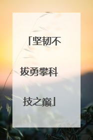 坚韧不拔勇攀科技之巅
