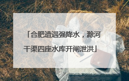 合肥遭遇强降水，滁河干渠四座水库开闸泄洪