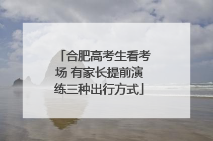 合肥高考生看考场 有家长提前演练三种出行方式