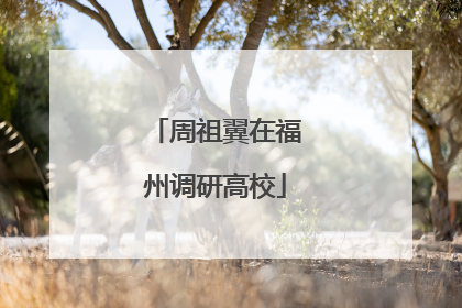 周祖翼在福州调研高校