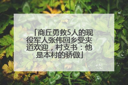 商丘勇救5人的现役军人张伟回乡受夹道欢迎，村支书：他是本村的骄傲