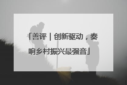 善评｜创新驱动，奏响乡村振兴最强音