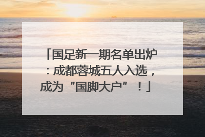 国足新一期名单出炉：成都蓉城五人入选，成为“国脚大户”！