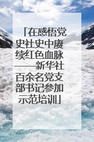 在感悟党史社史中赓续红色血脉——新华社百余名党支部书记参加示范培训