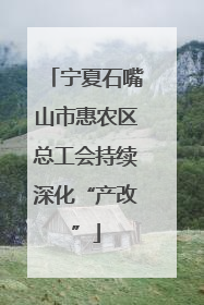 宁夏石嘴山市惠农区总工会持续深化“产改”