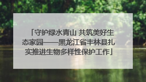 守护绿水青山 共筑美好生态家园——黑龙江省丰林县扎实推进生物多样性保护工作