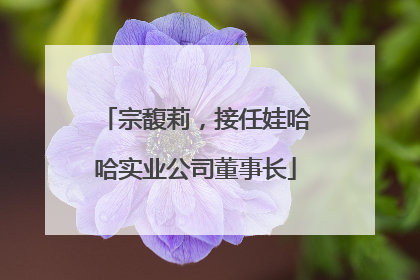 宗馥莉，接任娃哈哈实业公司董事长