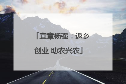 宜章杨强：返乡创业 助农兴农