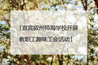 宜宾叙州樟海学校开展教职工趣味工会活动