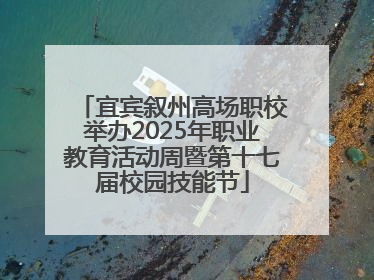 宜宾叙州高场职校举办2025年职业教育活动周暨第十七届校园技能节