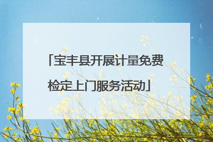 宝丰县开展计量免费检定上门服务活动