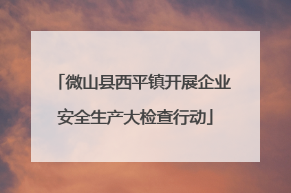 微山县西平镇开展企业安全生产大检查行动