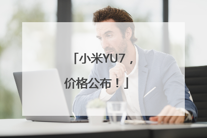 小米YU7，价格公布！