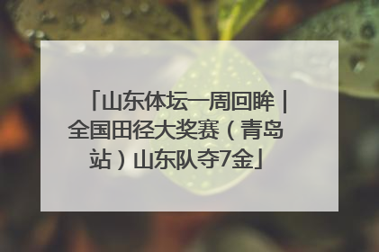 山东体坛一周回眸｜全国田径大奖赛（青岛站）山东队夺7金