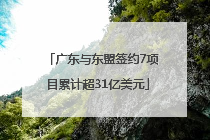 广东与东盟签约7项目累计超31亿美元