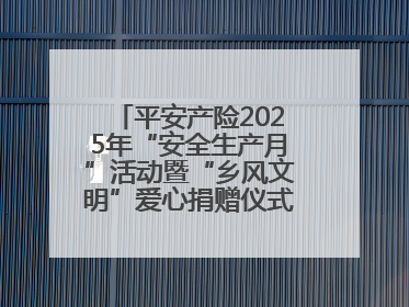 平安产险2025年“安全生产月”活动暨“乡风文明”爱心捐赠仪式在菏泽单县举行