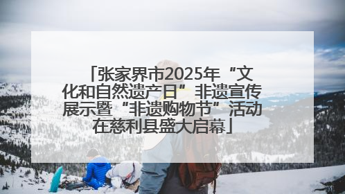 张家界市2025年“文化和自然遗产日”非遗宣传展示暨“非遗购物节”活动在慈利县盛大启幕