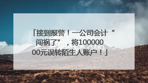 接到报警！一公司会计“闯祸了”，将10000000元误转陌生人账户！