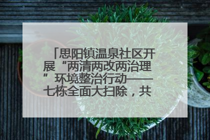 思阳镇温泉社区开展“两清两改两治理”环境整治行动——七栋全面大扫除，共建洁净家园