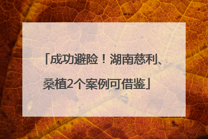 成功避险！湖南慈利、桑植2个案例可借鉴