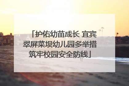 护佑幼苗成长 宜宾翠屏菜坝幼儿园多举措筑牢校园安全防线