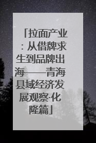 拉面产业：从借牌求生到品牌出海——青海县域经济发展观察·化隆篇