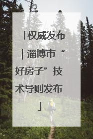 权威发布｜淄博市“好房子”技术导则发布