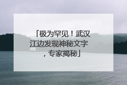 极为罕见！武汉江边发现神秘文字，专家揭秘