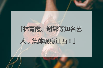 林青霞、谢娜等知名艺人，集体现身江西！