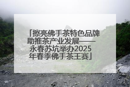 擦亮佛手茶特色品牌 助推茶产业发展——永春苏坑举办2025年春季佛手茶王赛