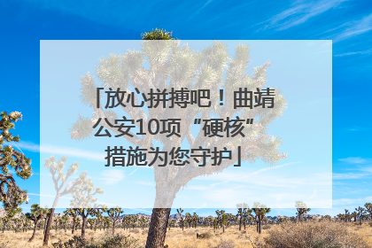 放心拼搏吧！曲靖公安10项“硬核”措施为您守护