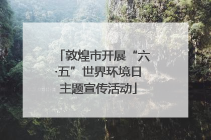 敦煌市开展“六·五”世界环境日主题宣传活动