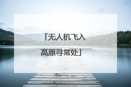 无人机飞入高原寻常处